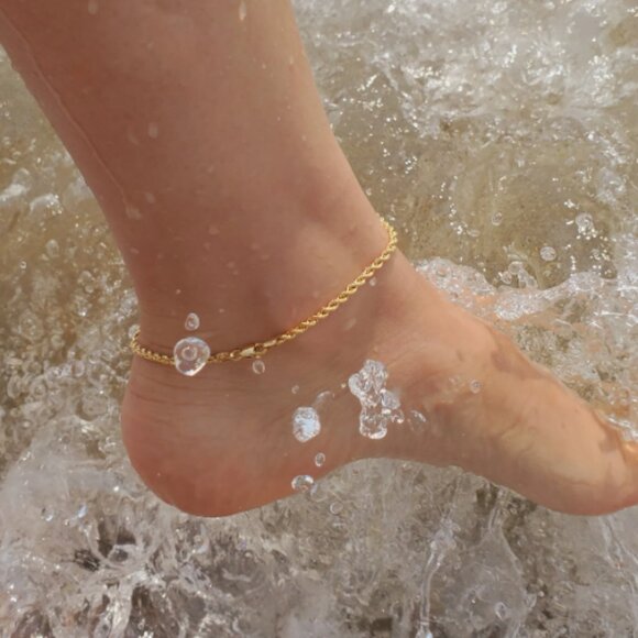 10K Yellow Gold Italian Rope Anklet (2.6mm), 10 Inches - Picture 3 of 5